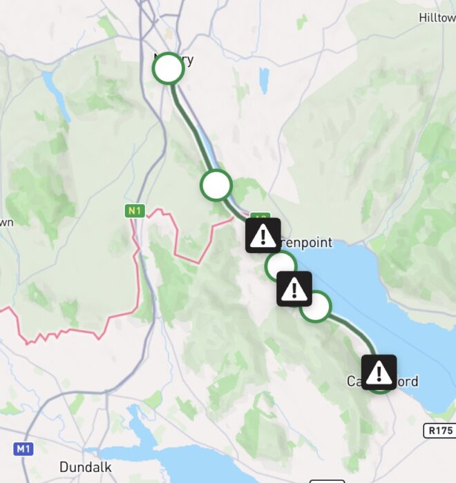 Map of Carlingford Lough Greenway