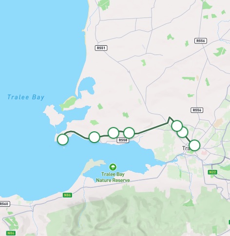 Map of Tralee to Fenit Greenway